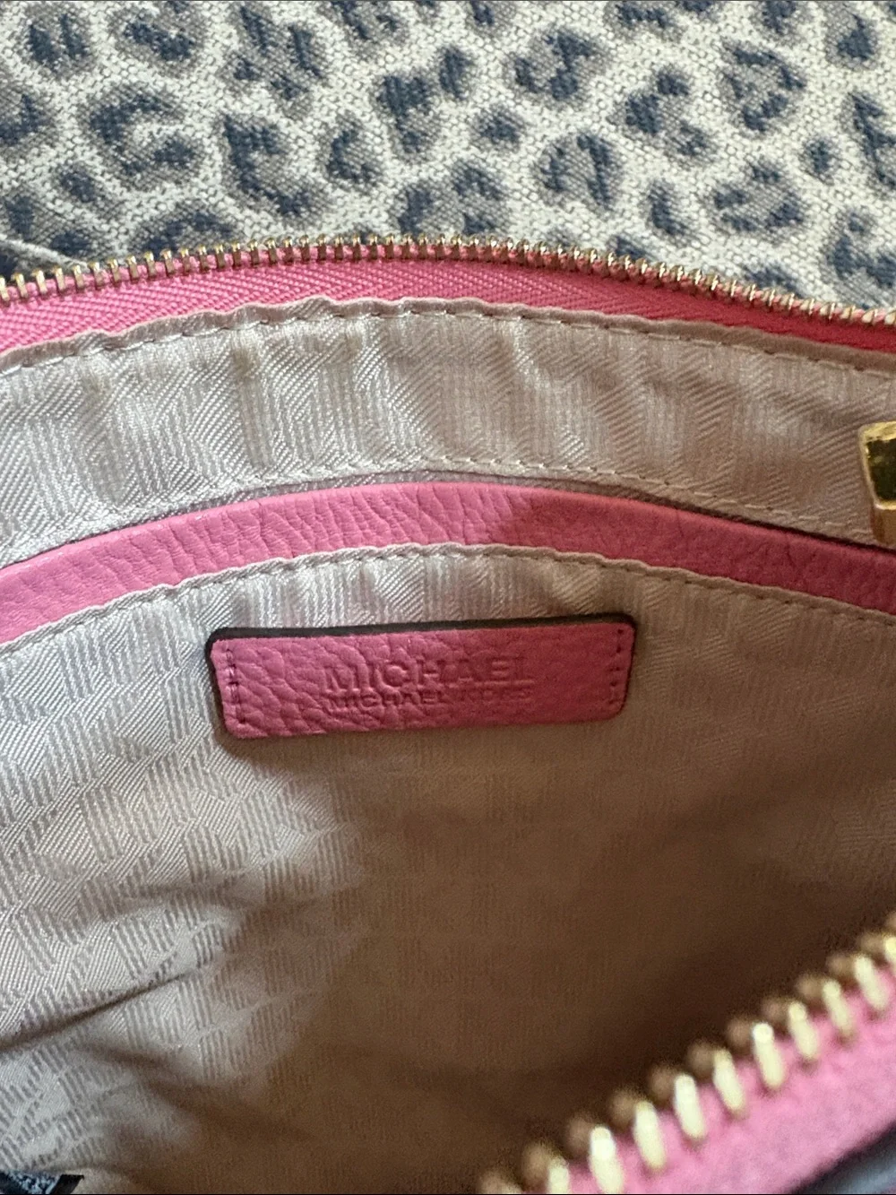 Michael Kors Pink Pebbled Leather Crossbody Purse